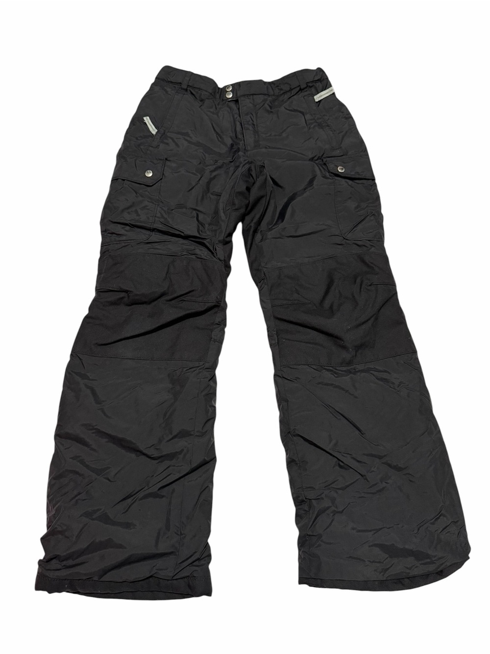 Lands' End Kids Grow-A-Longs Insulated Cargo Snow Pants | Black | Size 12